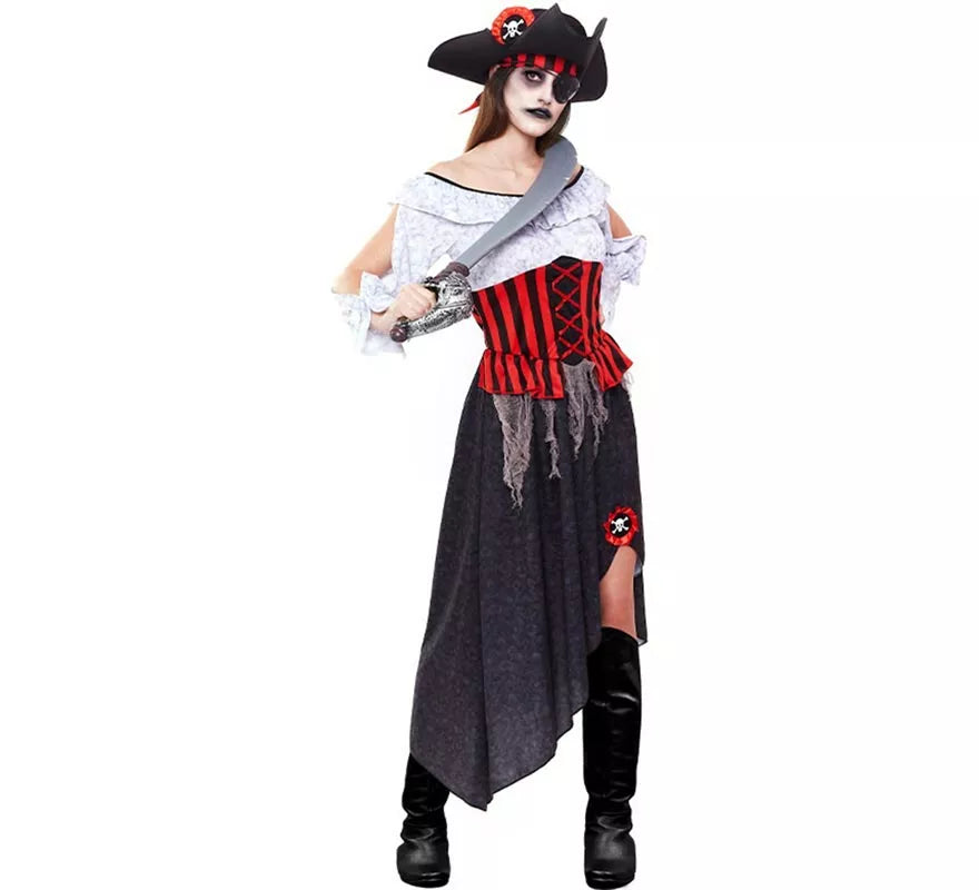 Translation missing: de.Disfraz de Pirata Zombie para mujer