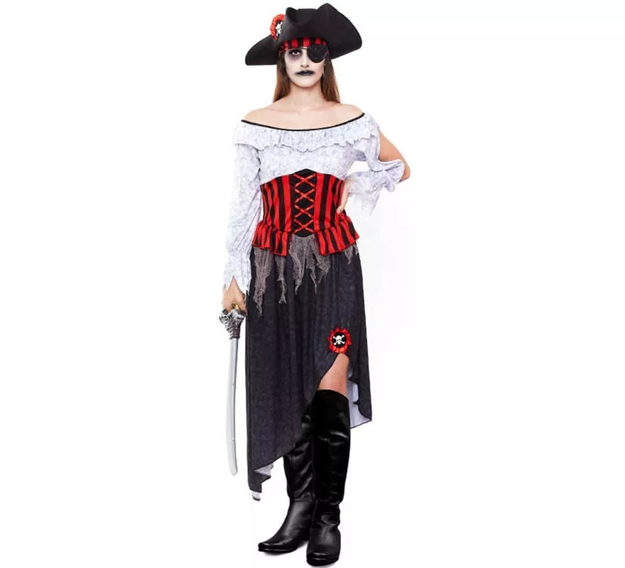 Translation missing: de.Disfraz de Pirata Zombie para mujer