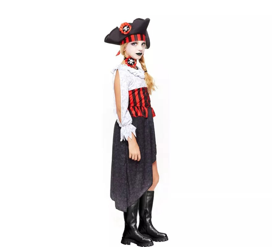 Translation missing: de.Disfraz de Pirata Zombie para niña