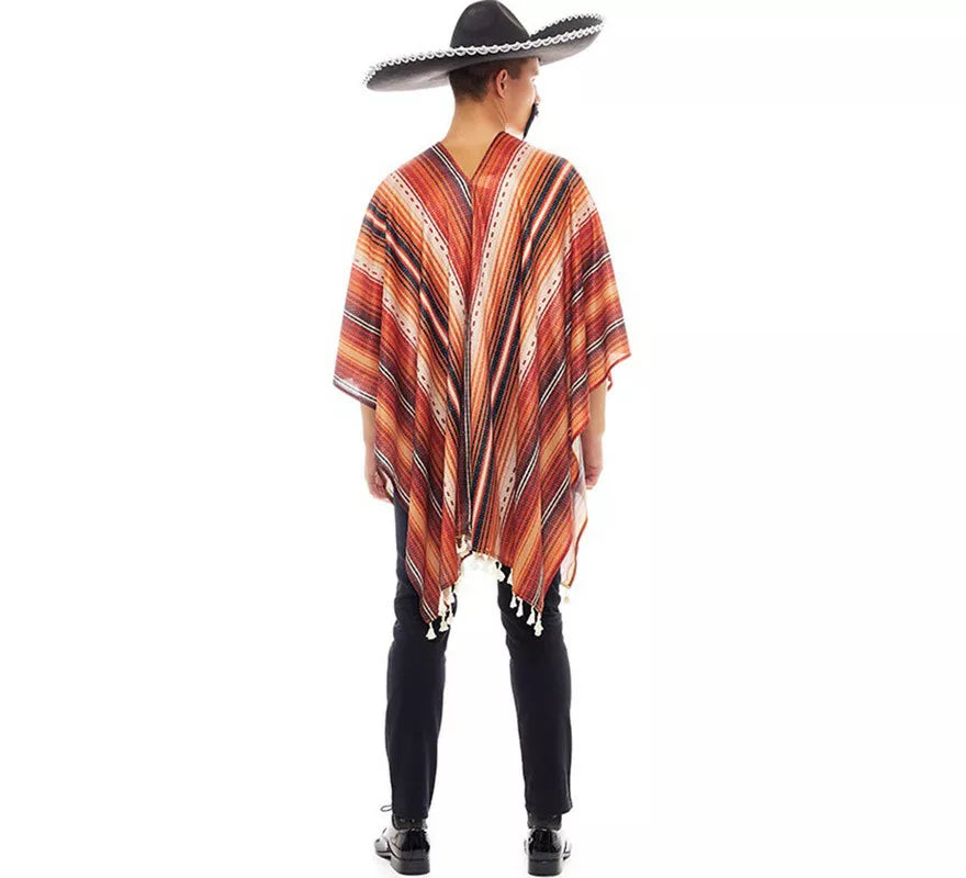 Translation missing: de.Disfraz de Pistolero Mexicano con Poncho para hombre