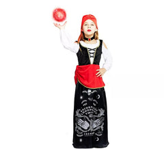 Pythoness-Kostüm mit rotem Turban für Mädchen und Jugendliche