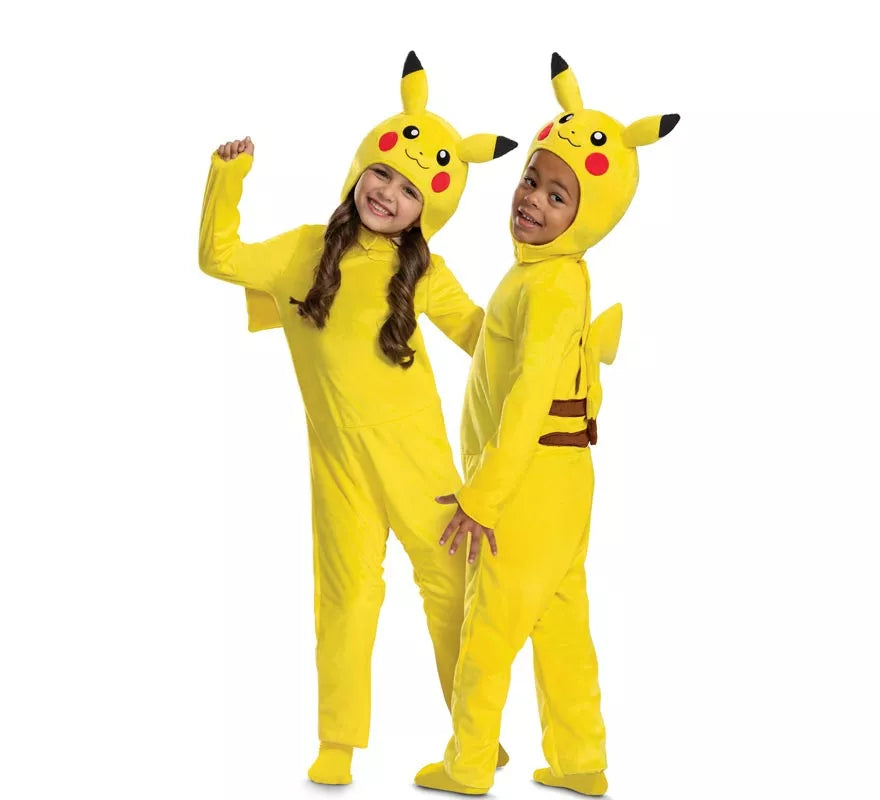 Disfraz de Pokemon Pikachu con cola de lujo para bebé y niños