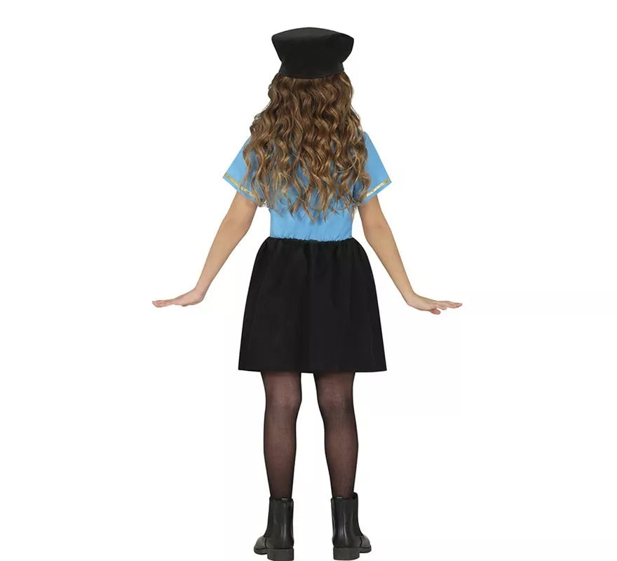 Translation missing: de.Disfraz de Policía azul en falda para niña