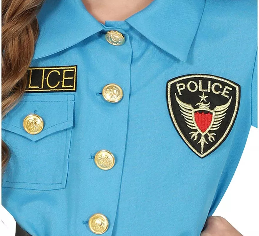 Translation missing: de.Disfraz de Policía azul en falda para niña