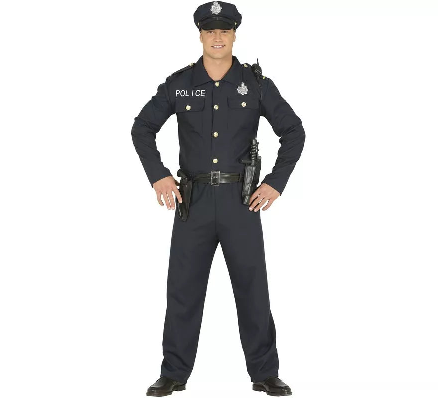Translation missing: de.Disfraz de Policía azul para hombre