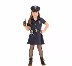 Polizistin Kostüm mit Handschellen für Mädchen