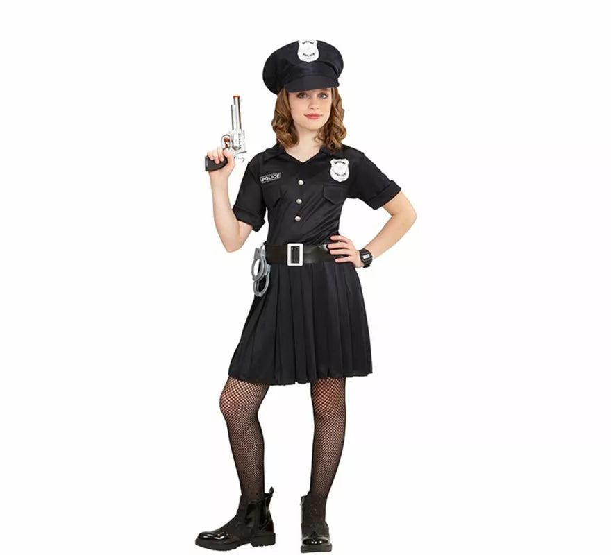 Translation missing: de.Disfraz de Policía con Gorra para niña