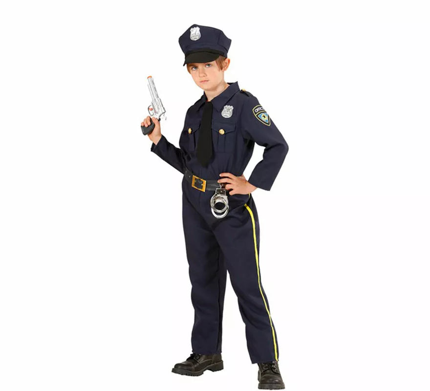 Translation missing: de.Disfraz de Policía con Sombrero y Corbata para niño