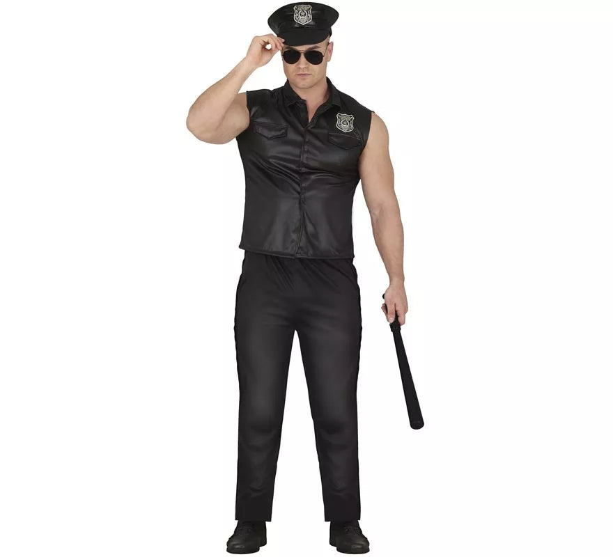 Disfraz de Policía manga corta para hombre