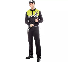 Schwarz-gelbes Polizeikostüm für Herren