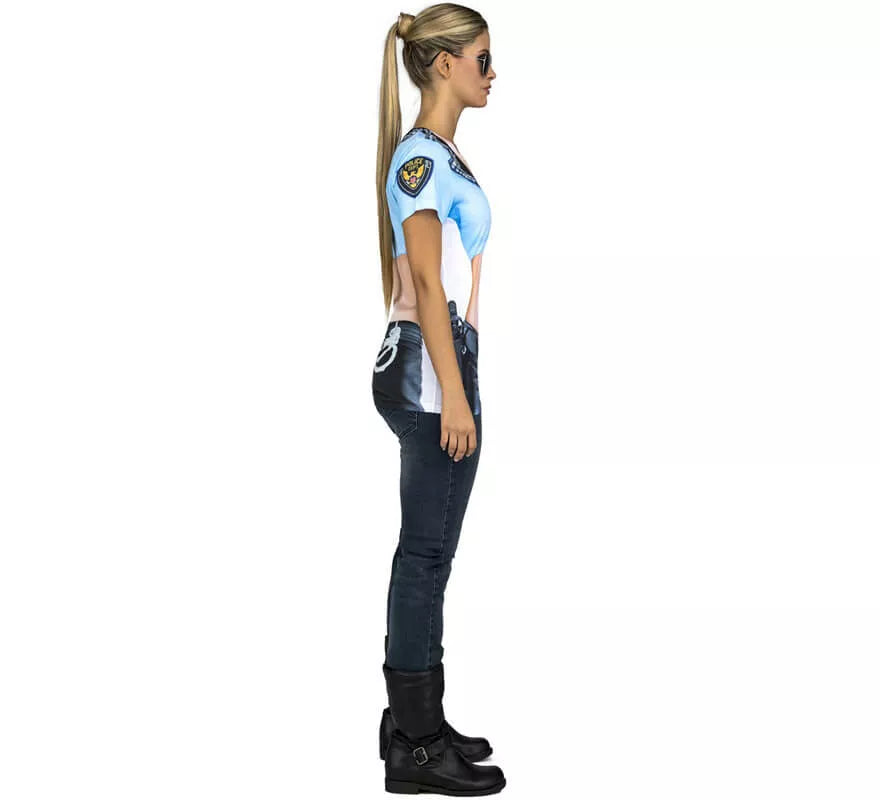 Translation missing: de.Camiseta Disfraz de Policía para mujer