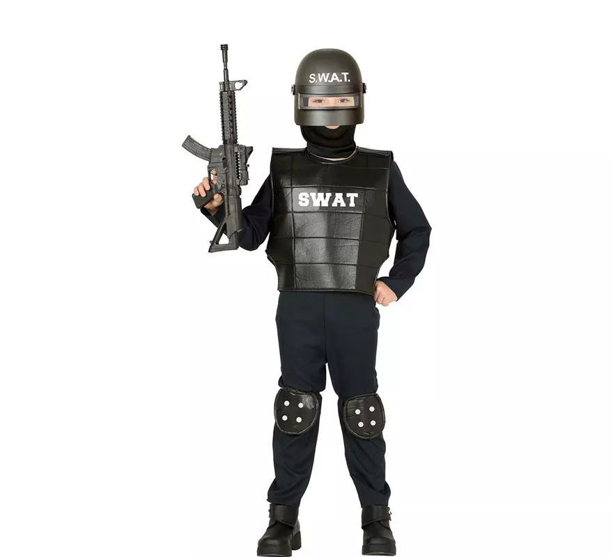 Translation missing: de.Disfraz de Policía Swat para niño