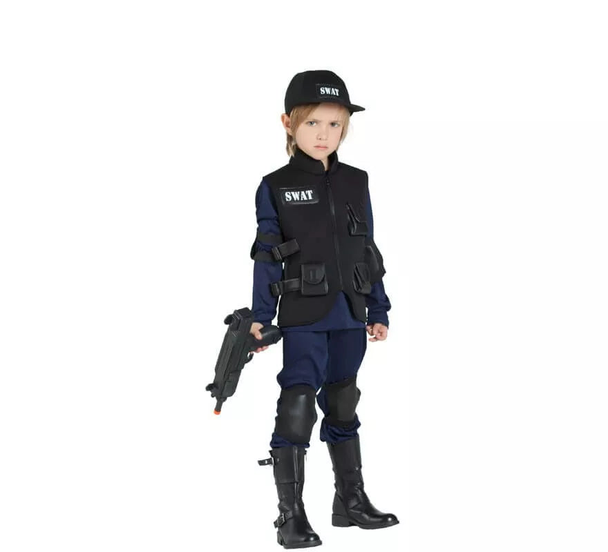 Translation missing: de.Disfraz de Policía Swat para niños