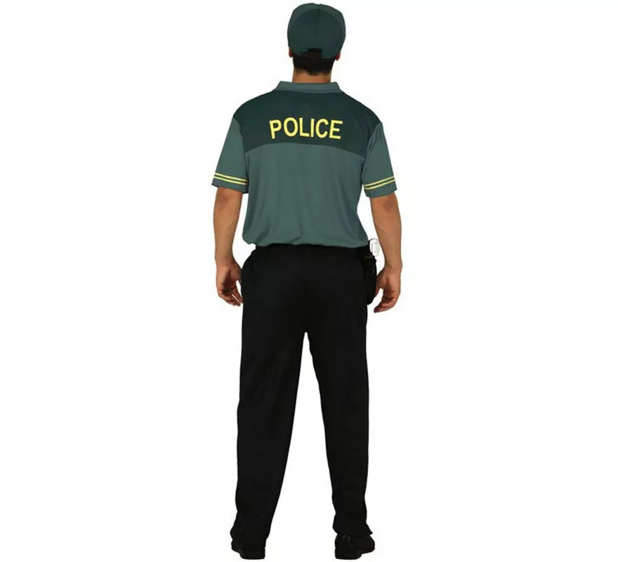 Translation missing: de.Disfraz de Policía Verde para hombre