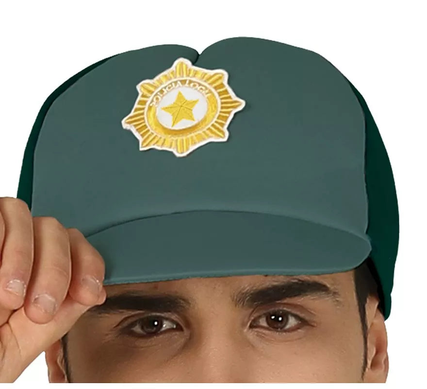 Translation missing: de.Disfraz de Policía Verde para hombre