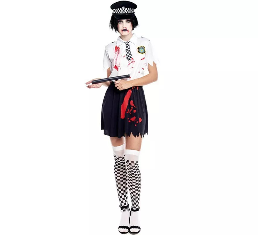 Translation missing: de.Disfraz de Policía Zombie para mujer