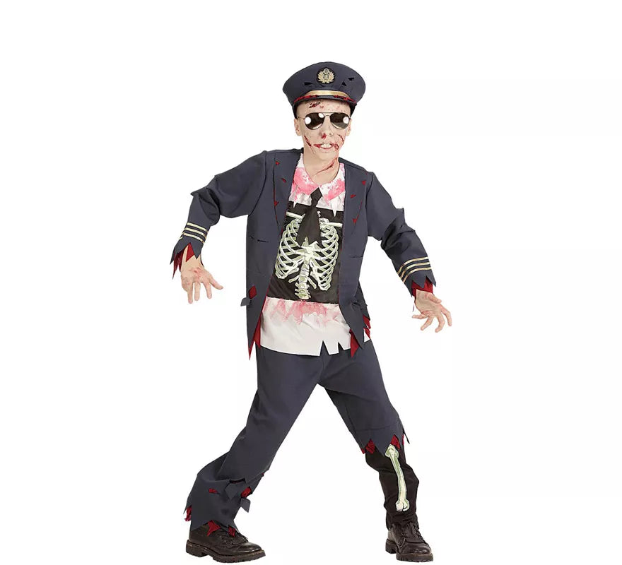 Translation missing: de.Disfraz de Policía Zombie para niño