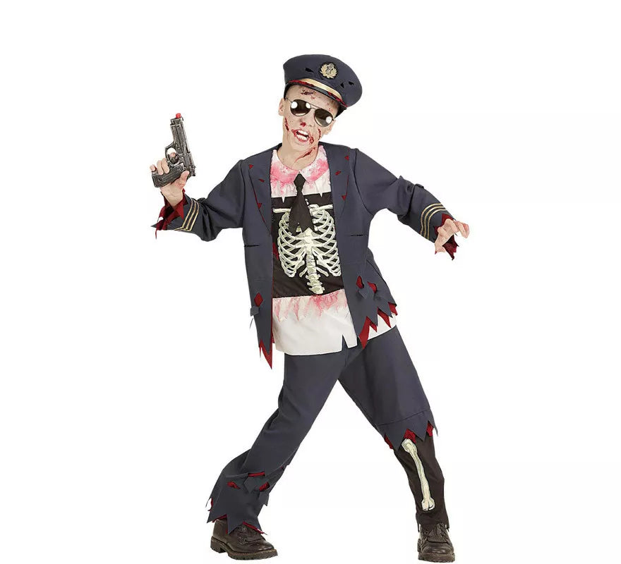Translation missing: de.Disfraz de Policía Zombie para niño