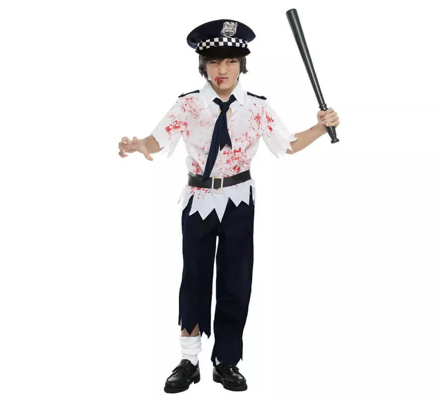 Translation missing: es.Disfraz de Policía Zombie para niño
