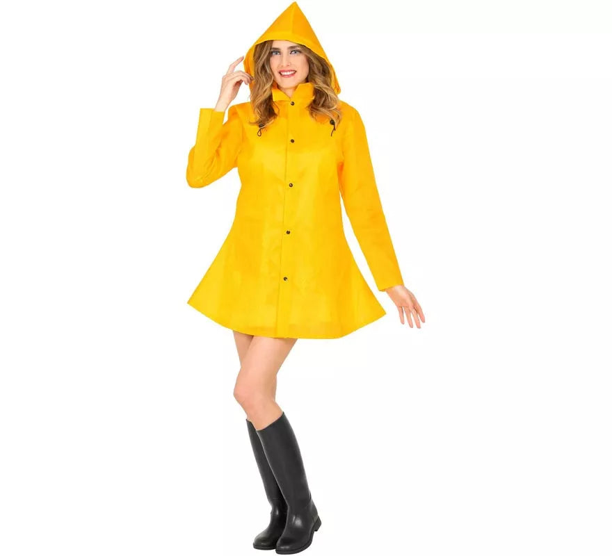 Translation missing: de.Disfraz de Poncho Chubasquero amarillo para adultos