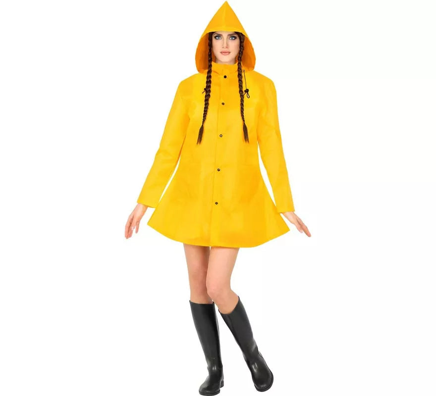 Translation missing: de.Disfraz de Poncho Chubasquero amarillo para adultos