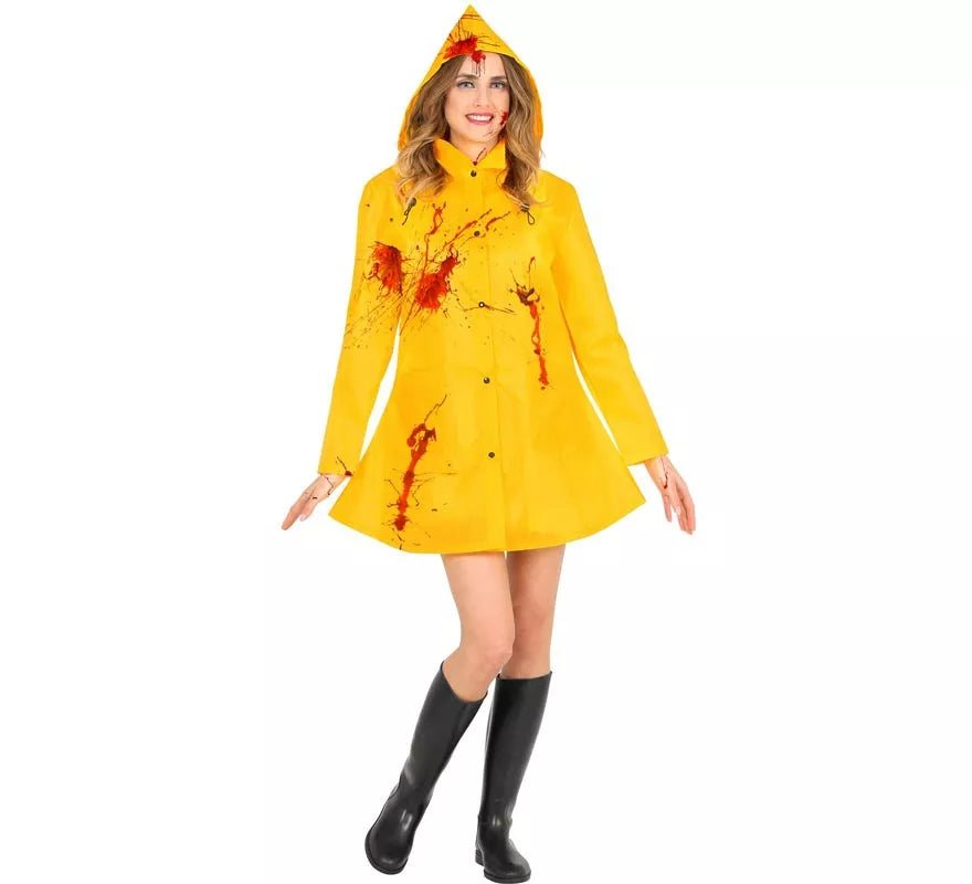 Translation missing: de.Disfraz de Poncho Chubasquero amarillo para adultos