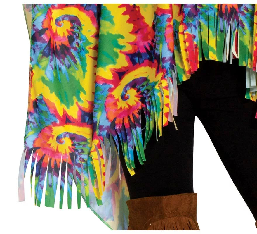 Translation missing: de.Disfraz de Poncho Hippie para mujer