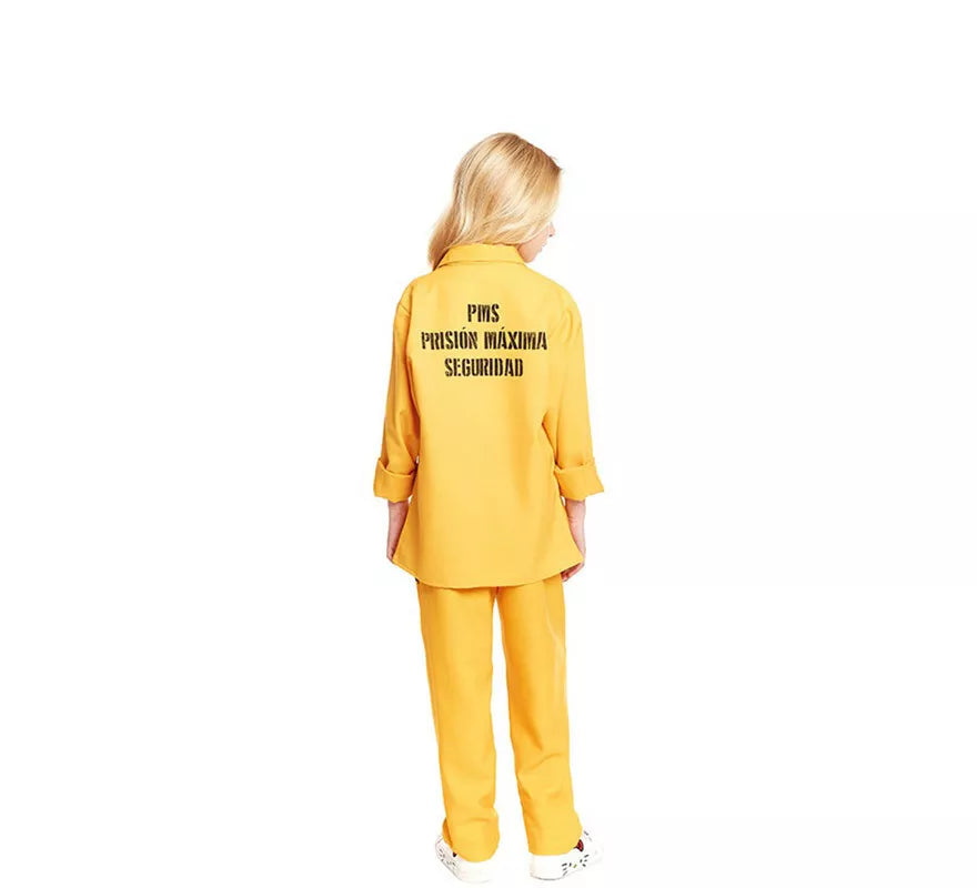 Translation missing: de.Disfraz de Presidiaria Amarillo para niña