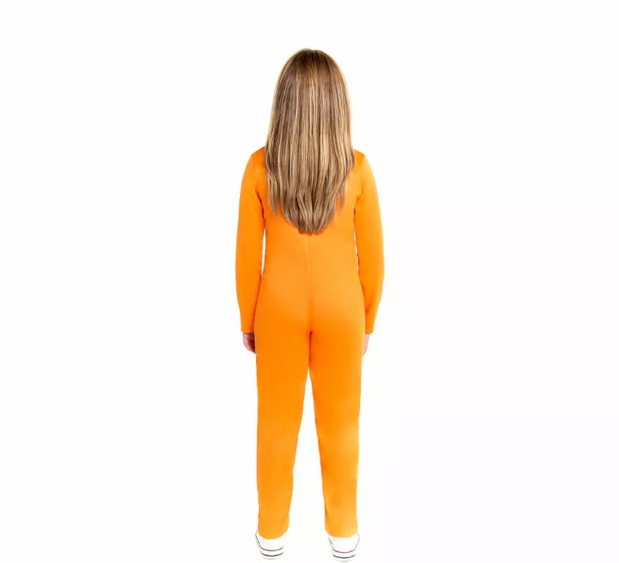 Disfraz de Presidiaria naranja para niña