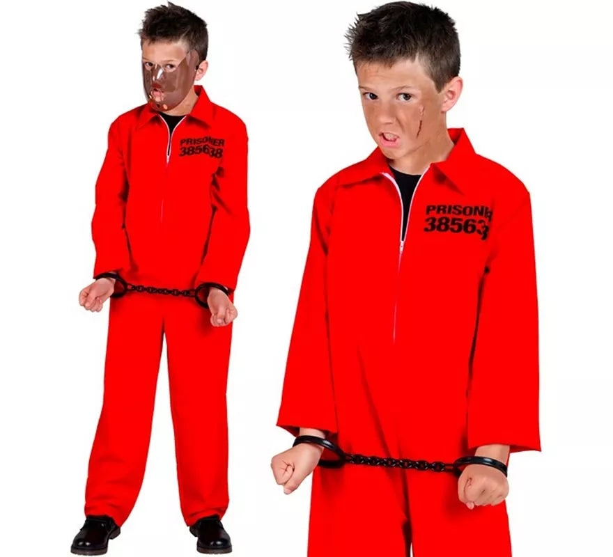 Translation missing: de.Disfraz de Preso Loco para niño