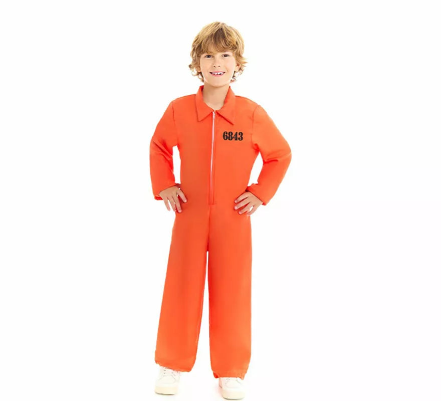 Translation missing: de.Disfraz de Preso naranja para niño