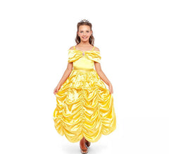Gelbes Märchenprinzessin Kostüm für Mädchen