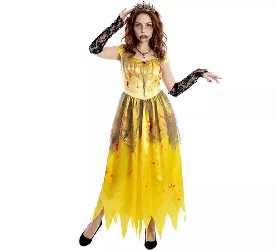 Translation missing: de.Disfraz de Princesa amarilla Zombie para mujer