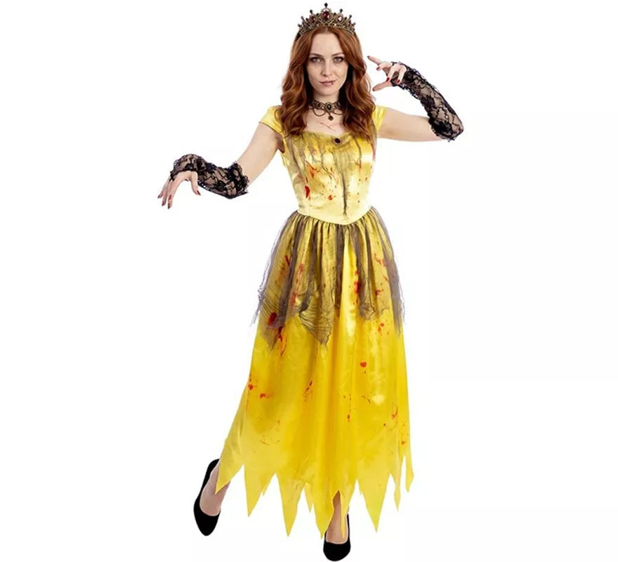Translation missing: de.Disfraz de Princesa amarilla Zombie para mujer