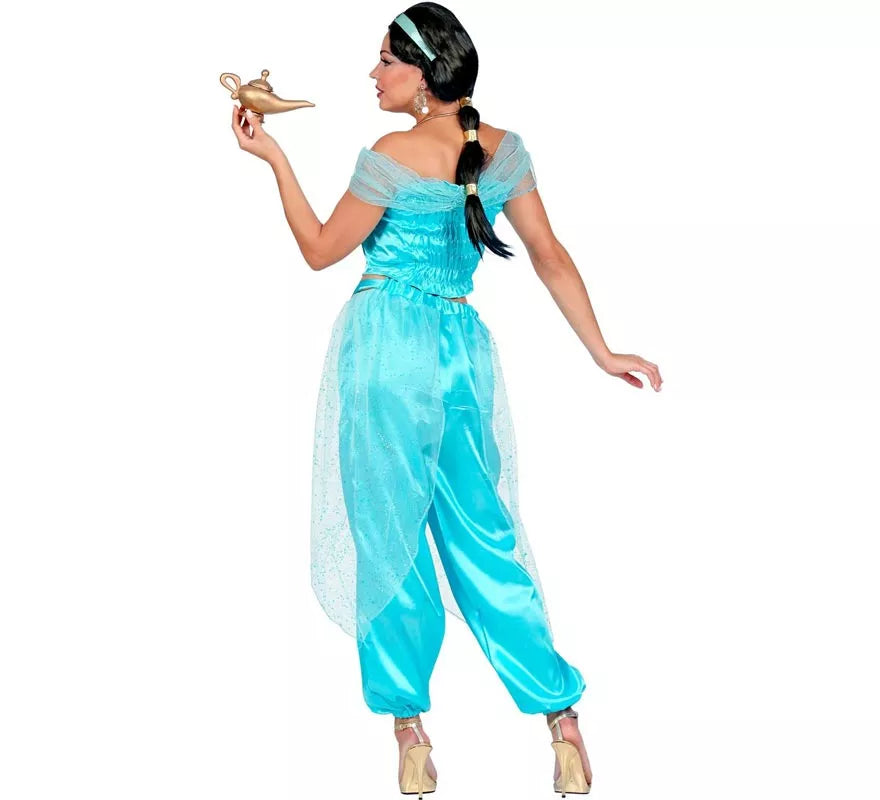Translation missing: de.Disfraz de Princesa Árabe azul para mujer