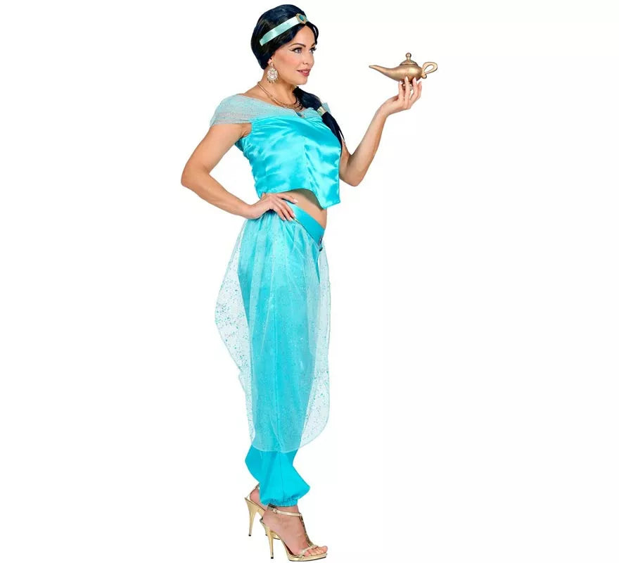 Translation missing: de.Disfraz de Princesa Árabe azul para mujer