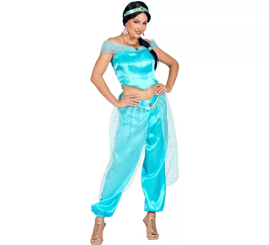 Translation missing: de.Disfraz de Princesa Árabe azul para mujer