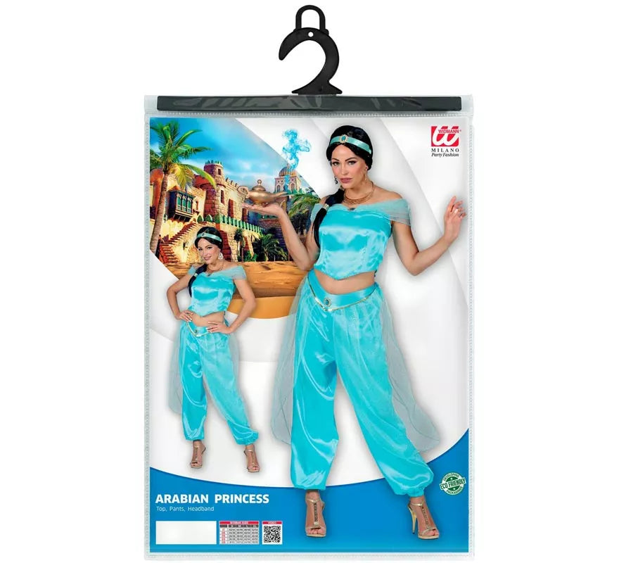 Translation missing: de.Disfraz de Princesa Árabe azul para mujer
