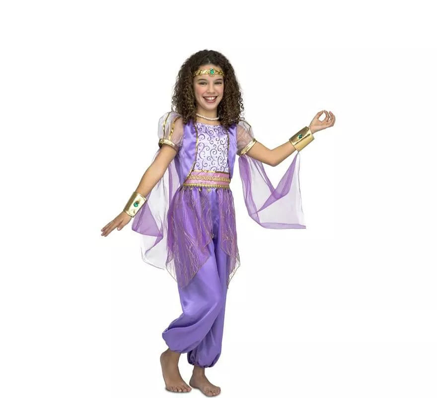 Translation missing: de.Disfraz de Princesa Árabe Morada para niña