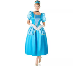 Märchenhaftes himmelblaues Prinzessinnenkostüm für Damen