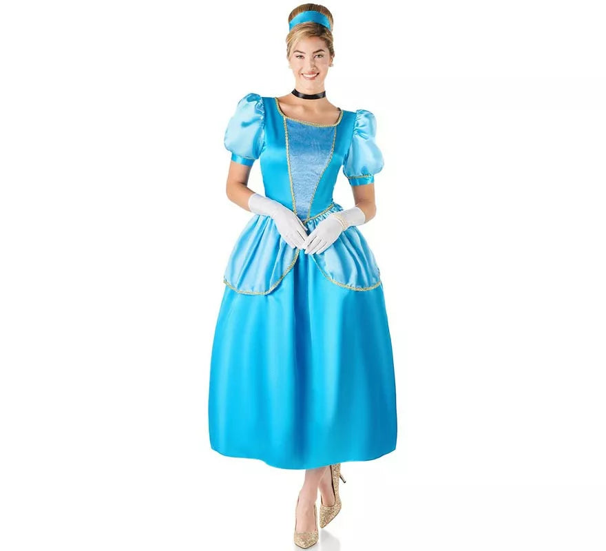Translation missing: de.Disfraz de Princesa azul celeste de cuento para mujer