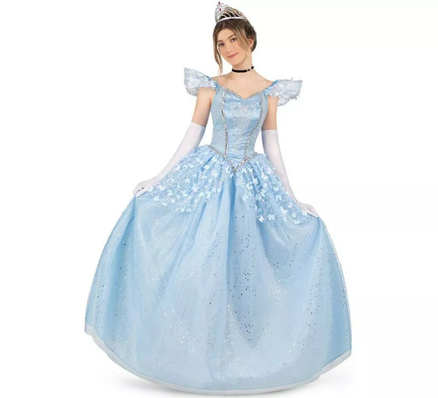 Translation missing: de.Disfraz de Princesa azul celeste de cuento para mujer