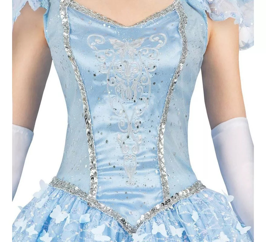 Translation missing: de.Disfraz de Princesa azul celeste de cuento para mujer