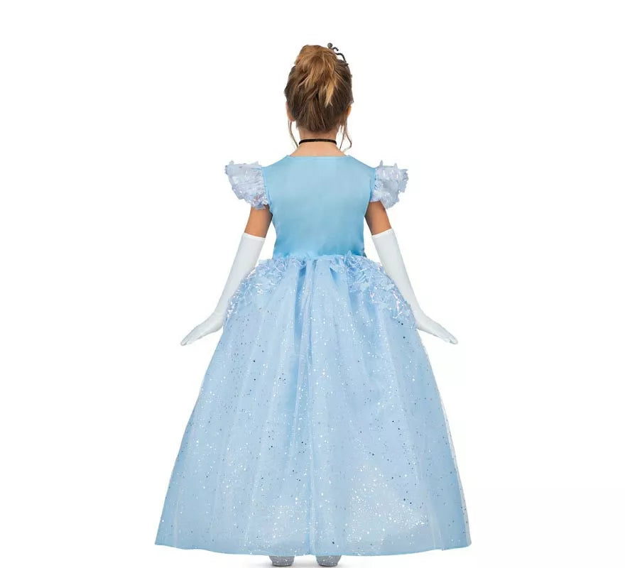 Translation missing: de.Disfraz de Princesa azul celeste de cuento para niña