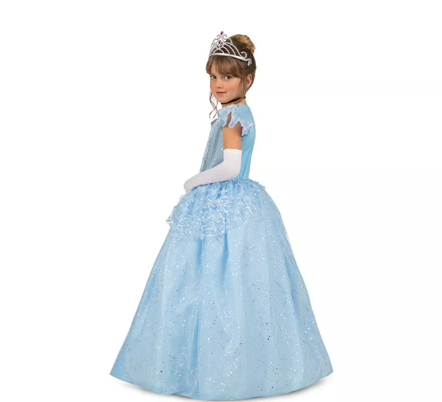 Translation missing: de.Disfraz de Princesa azul celeste de cuento para niña