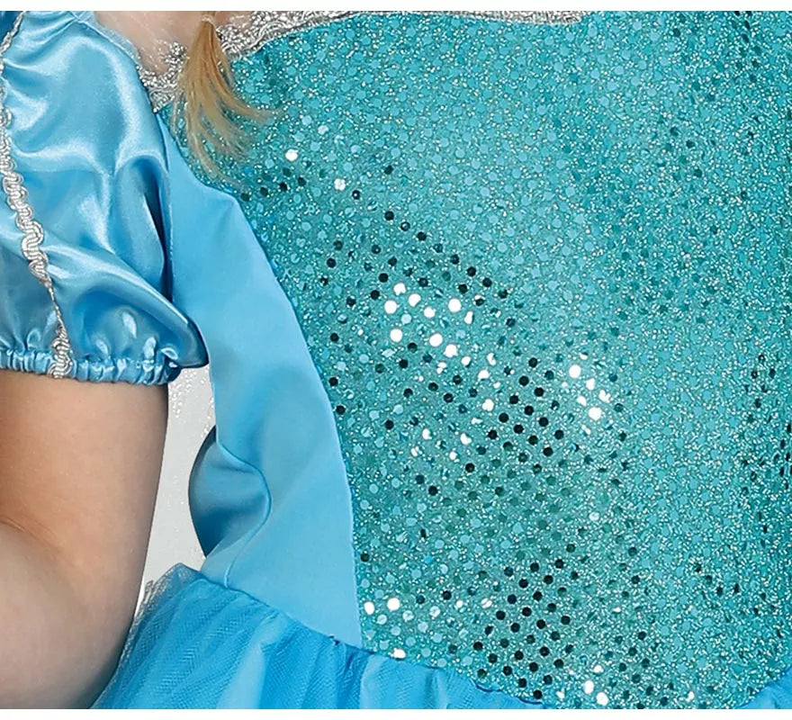 Translation missing: de.Disfraz de Princesa Azul de Hielo para niña