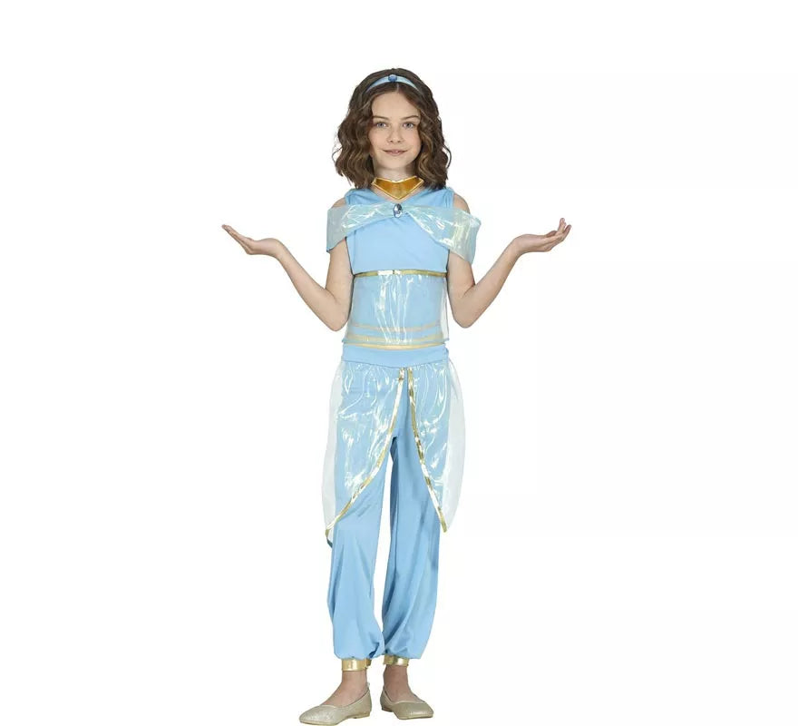 Translation missing: de.Disfraz de Princesa Azul del Desierto para niña