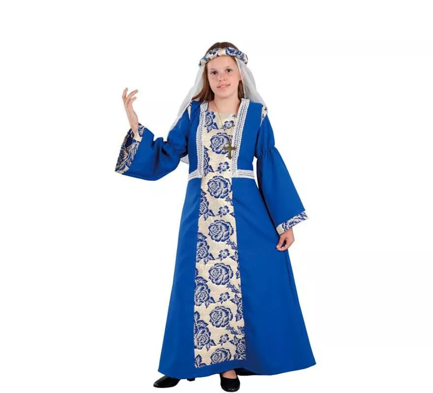 Translation missing: de.Disfraz de Princesa Azul para niña