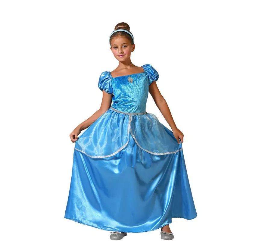 Translation missing: de.Disfraz de Princesa azul para niña