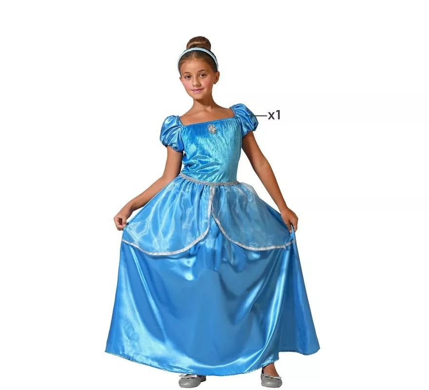 Translation missing: de.Disfraz de Princesa azul para niña